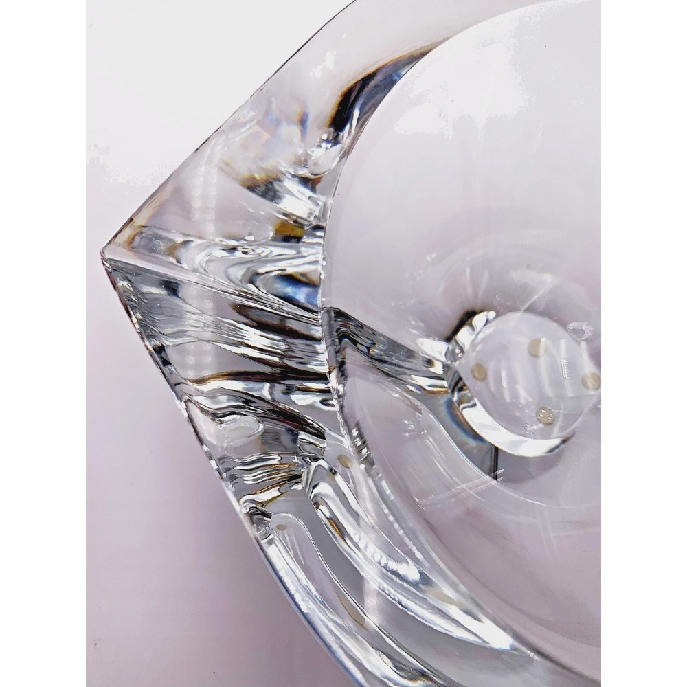 Orrefors Crystal‎ Bowl by Jan Johansson – Signed Heavy Glass Art, 1990s - Picture 11 of 15